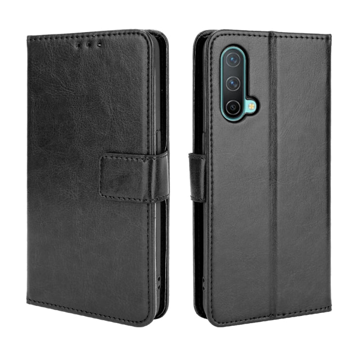 For OnePlus Nord CE 5G Crazy Horse Texture Horizontal Flip Leather Case with Holder & Card Slots & Lanyard