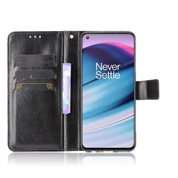 For OnePlus Nord CE 5G Crazy Horse Texture Horizontal Flip Leather Case with Holder & Card Slots & Lanyard