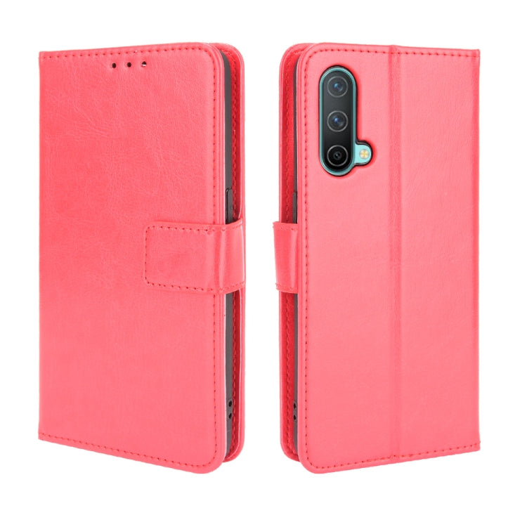 For OnePlus Nord CE 5G Crazy Horse Texture Horizontal Flip Leather Case with Holder & Card Slots & Lanyard