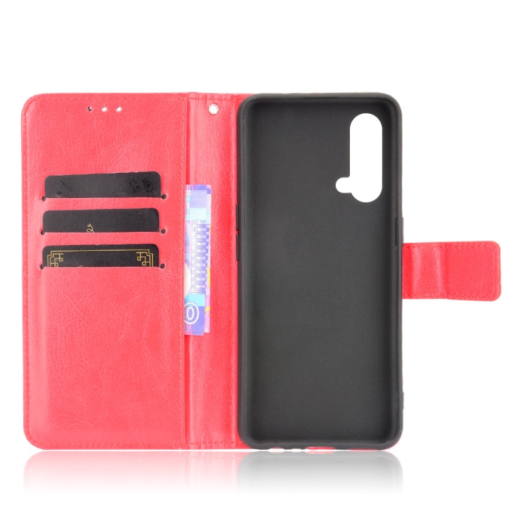 For OnePlus Nord CE 5G Crazy Horse Texture Horizontal Flip Leather Case with Holder & Card Slots & Lanyard