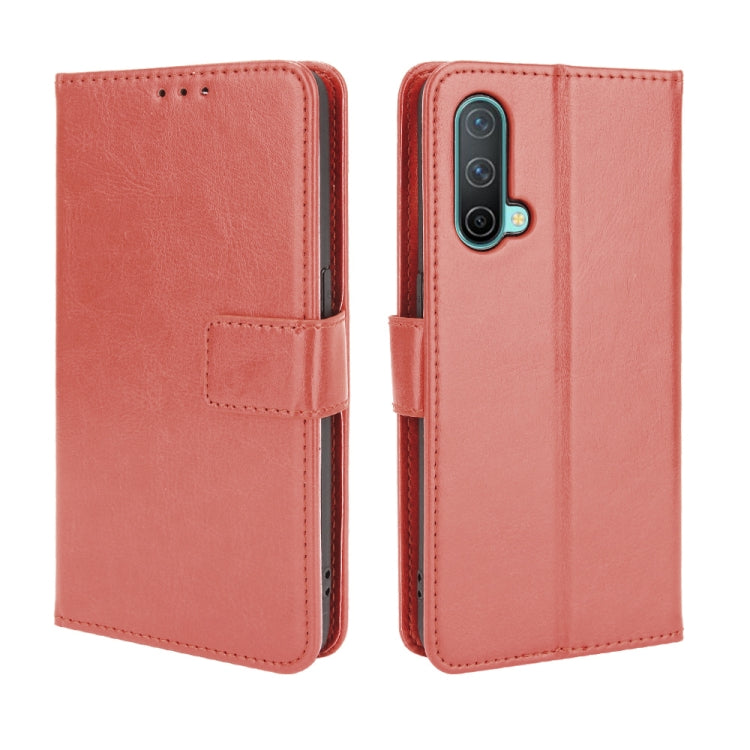 For OnePlus Nord CE 5G Crazy Horse Texture Horizontal Flip Leather Case with Holder & Card Slots & Lanyard