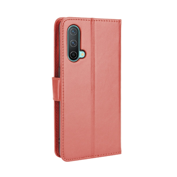 For OnePlus Nord CE 5G Crazy Horse Texture Horizontal Flip Leather Case with Holder & Card Slots & Lanyard