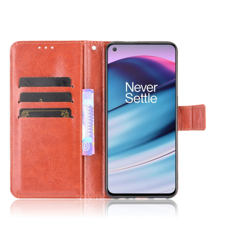 For OnePlus Nord CE 5G Crazy Horse Texture Horizontal Flip Leather Case with Holder & Card Slots & Lanyard