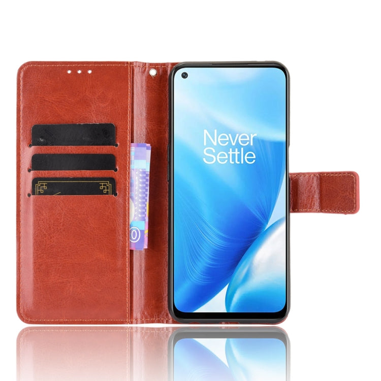 For OnePlus Nord N200 5G Crazy Horse Texture Horizontal Flip Leather Case with Holder & Card Slots & Lanyard