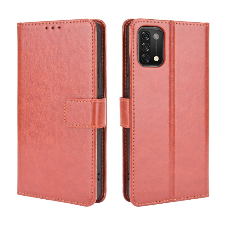 For Umidigi A11 Crazy Horse Texture Horizontal Flip Leather Case with Holder & Card Slots & Lanyard