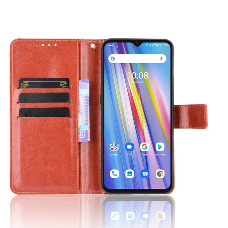 For Umidigi A11 Crazy Horse Texture Horizontal Flip Leather Case with Holder & Card Slots & Lanyard