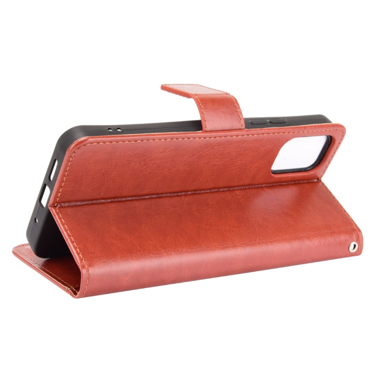 For Umidigi A11 Crazy Horse Texture Horizontal Flip Leather Case with Holder & Card Slots & Lanyard