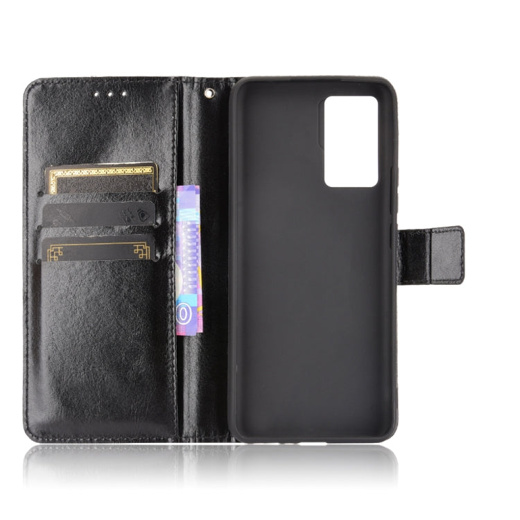 For ZTE Axon 30 Pro 5G Crazy Horse Texture Horizontal Flip Leather Case with Holder & Card Slots & Lanyard
