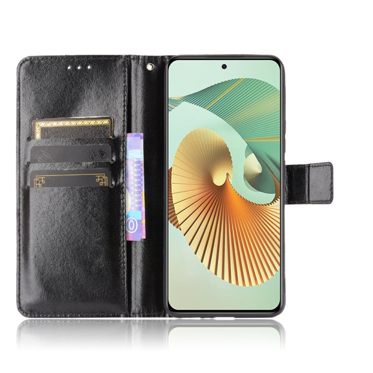 For ZTE Axon 30 Pro 5G Crazy Horse Texture Horizontal Flip Leather Case with Holder & Card Slots & Lanyard