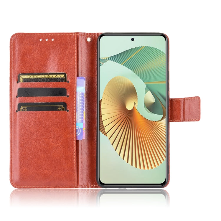 For ZTE Axon 30 Pro 5G Crazy Horse Texture Horizontal Flip Leather Case with Holder & Card Slots & Lanyard