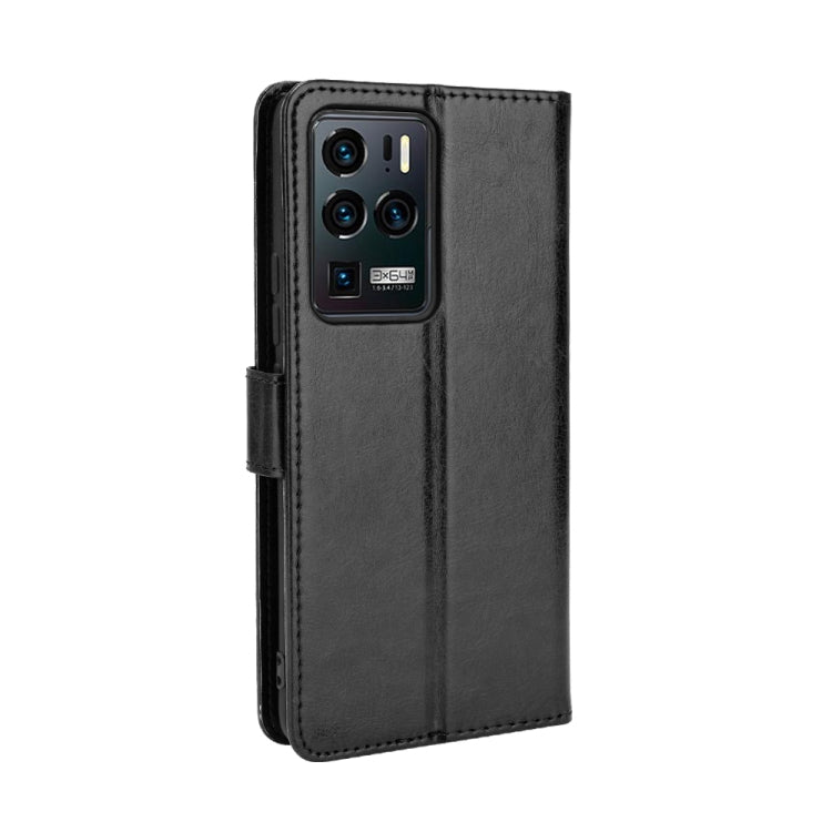 For ZTE Axon 30 Ultra 5G Crazy Horse Texture Horizontal Flip Leather Case with Holder & Card Slots & Lanyard
