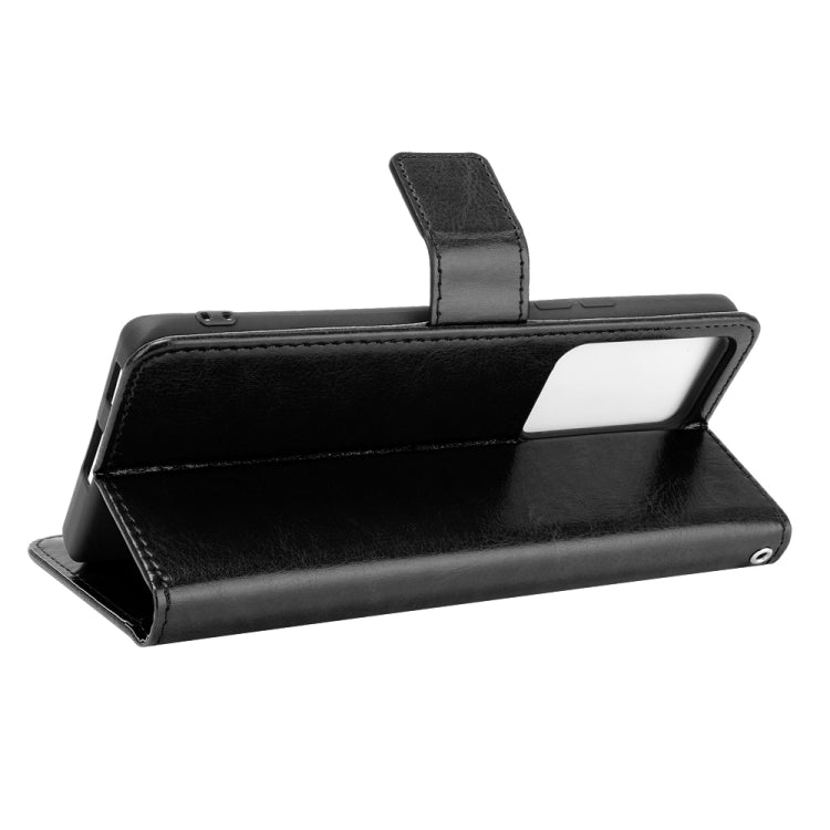 For ZTE Axon 30 Ultra 5G Crazy Horse Texture Horizontal Flip Leather Case with Holder & Card Slots & Lanyard