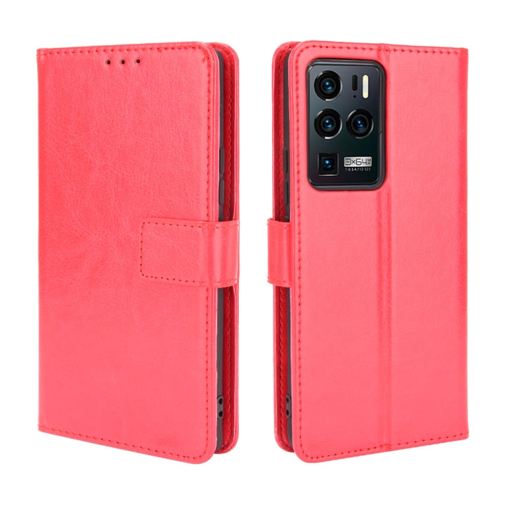 For ZTE Axon 30 Ultra 5G Crazy Horse Texture Horizontal Flip Leather Case with Holder & Card Slots & Lanyard