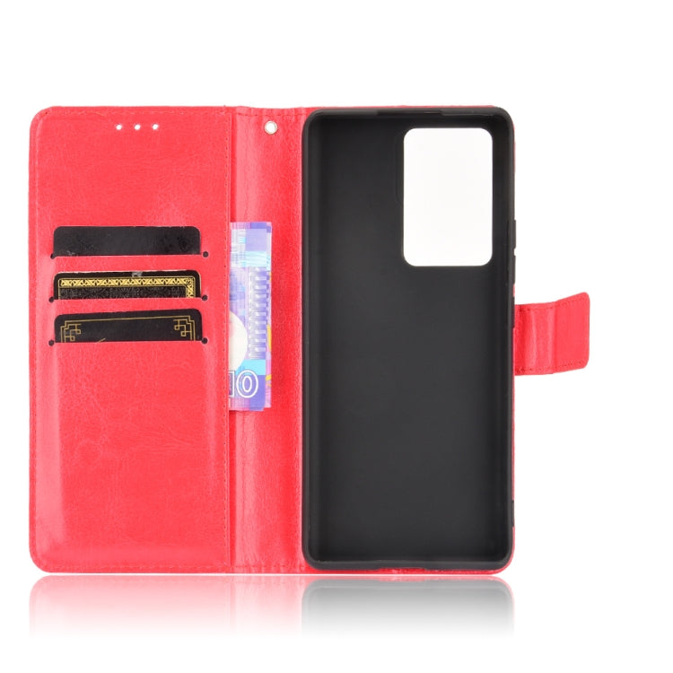 For ZTE Axon 30 Ultra 5G Crazy Horse Texture Horizontal Flip Leather Case with Holder & Card Slots & Lanyard
