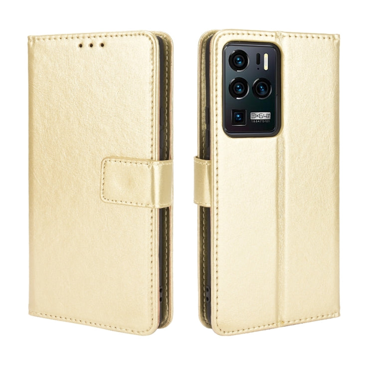 For ZTE Axon 30 Ultra 5G Crazy Horse Texture Horizontal Flip Leather Case with Holder & Card Slots & Lanyard
