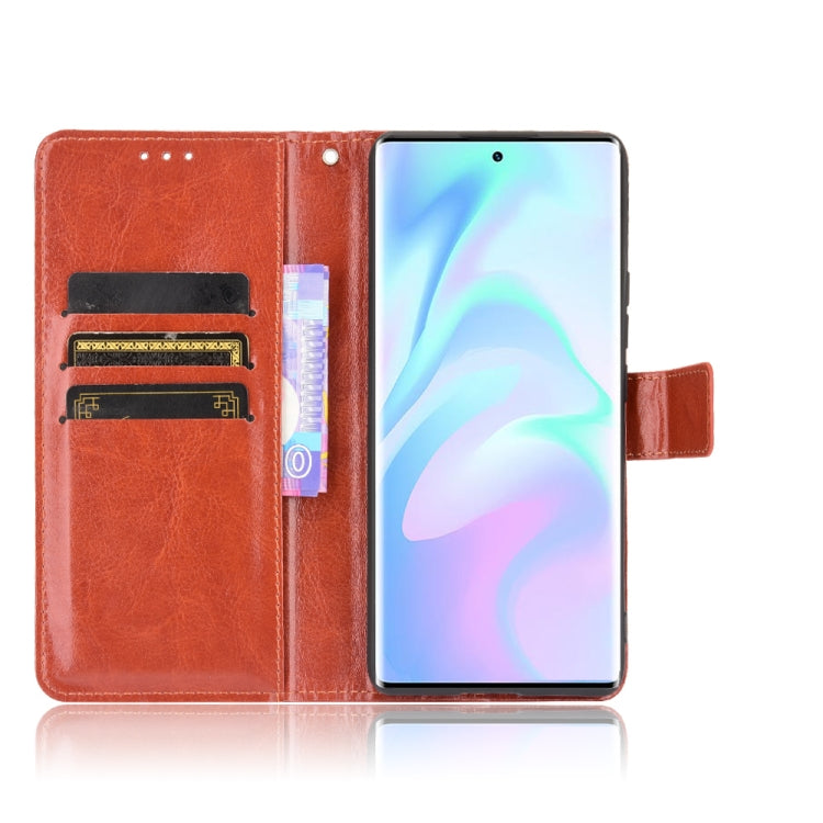 For ZTE Axon 30 Ultra 5G Crazy Horse Texture Horizontal Flip Leather Case with Holder & Card Slots & Lanyard