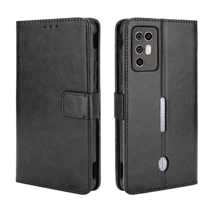 For ZTE Nubia Red Magic 6R Crazy Horse Texture Horizontal Flip Leather Case with Holder & Card Slots & Lanyard