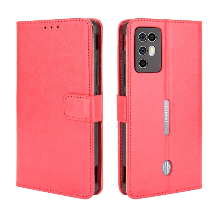 For ZTE Nubia Red Magic 6R Crazy Horse Texture Horizontal Flip Leather Case with Holder & Card Slots & Lanyard