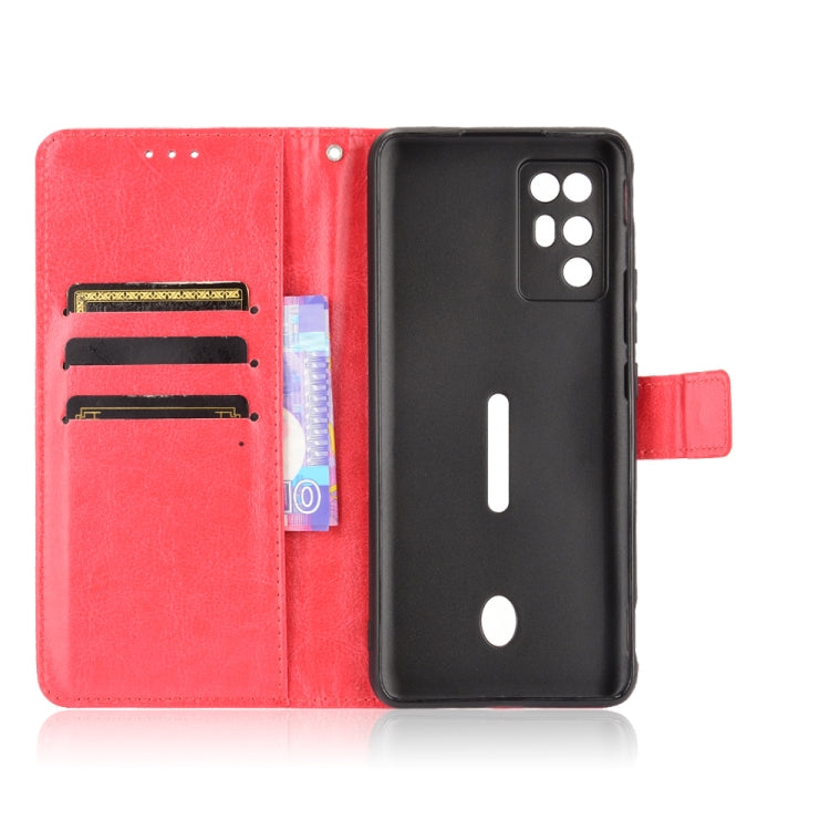 For ZTE Nubia Red Magic 6R Crazy Horse Texture Horizontal Flip Leather Case with Holder & Card Slots & Lanyard