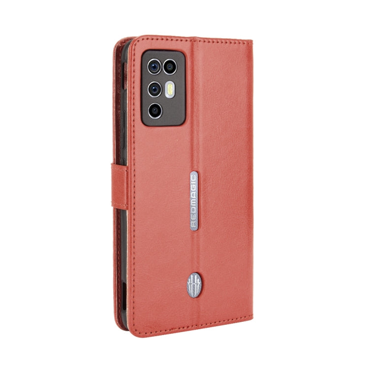 For ZTE Nubia Red Magic 6R Crazy Horse Texture Horizontal Flip Leather Case with Holder & Card Slots & Lanyard