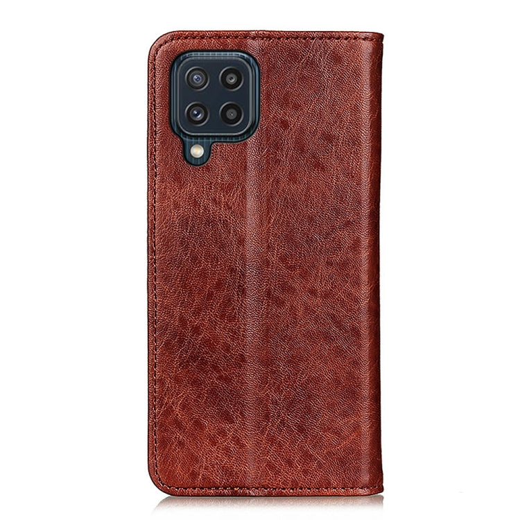 For Samsung Galaxy M32 Magnetic Crazy Horse Texture Horizontal Flip Leather Case with Holder & Card Slots & Wallet