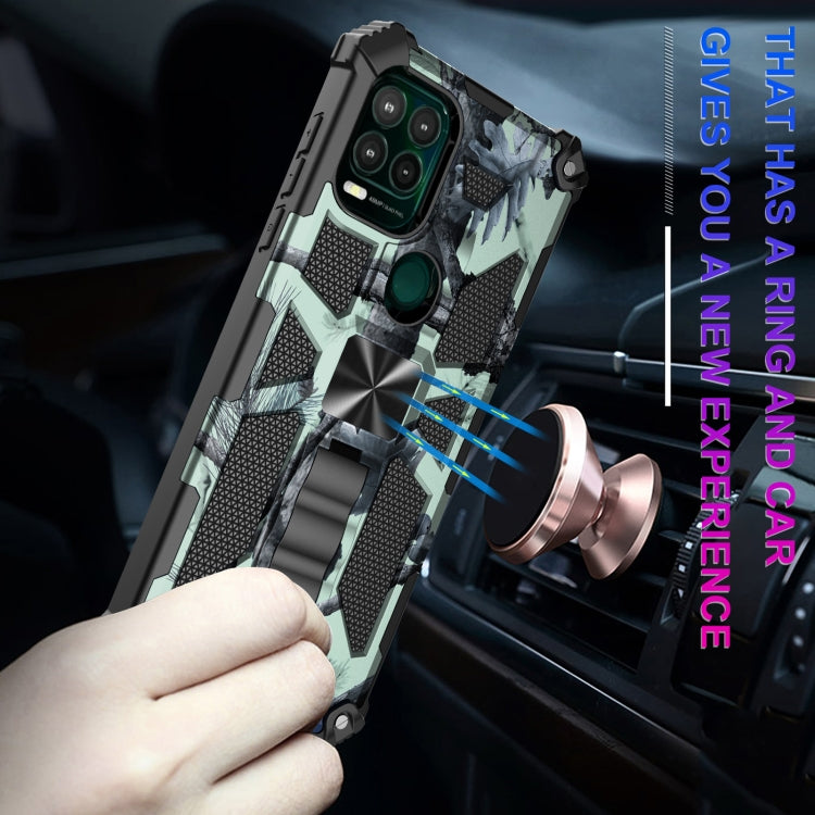 For Motorola Moto G Stylus 5G Camouflage Armor Shockproof TPU PC Magnetic Phone Case with Holder