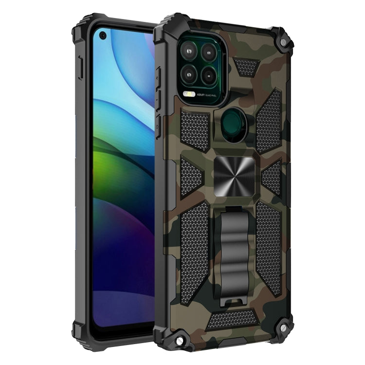 For Motorola Moto G Stylus 5G Camouflage Armor Shockproof TPU PC Magnetic Phone Case with Holder