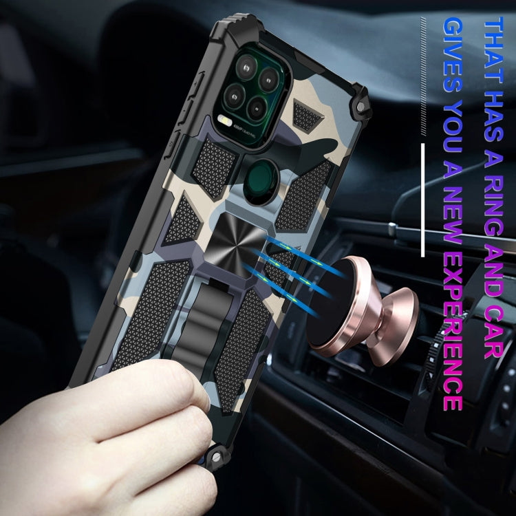 For Motorola Moto G Stylus 5G Camouflage Armor Shockproof TPU PC Magnetic Phone Case with Holder