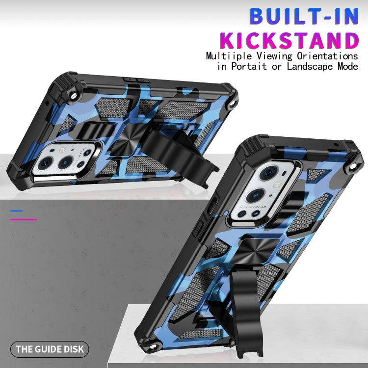 For OnePlus Nord N200 5G Camouflage Armor Shockproof TPU PC Magnetic Phone Case with Holder