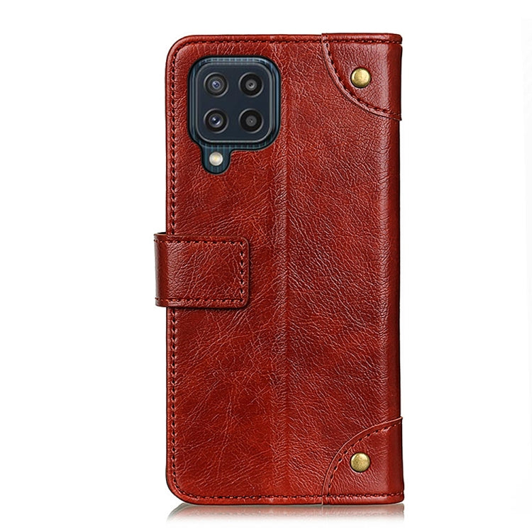 For Samsung Galaxy M32 Copper Buckle Nappa Texture Horizontal Flip Leather Case with Holder & Card Slots & Wallet