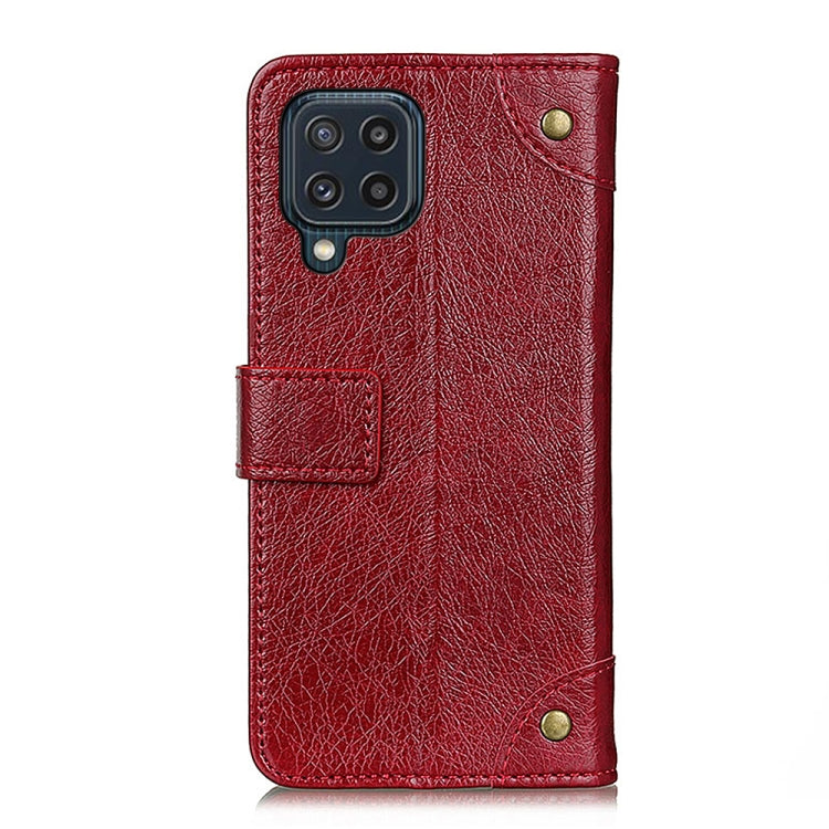 For Samsung Galaxy M32 Copper Buckle Nappa Texture Horizontal Flip Leather Case with Holder & Card Slots & Wallet