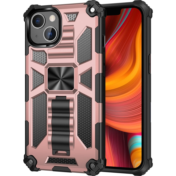 For iPhone 13 Pro Armor Shockproof TPU + PC Magnetic Protective Case with Holder