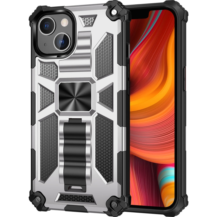 For iPhone 13 Pro Armor Shockproof TPU + PC Magnetic Protective Case with Holder