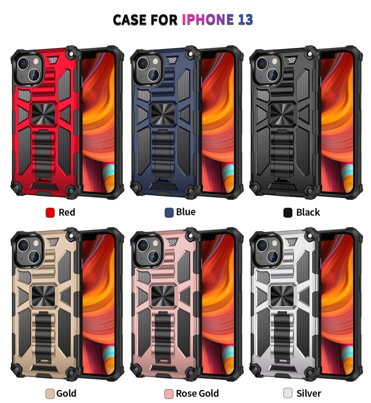 For iPhone 13 Pro Armor Shockproof TPU + PC Magnetic Protective Case with Holder