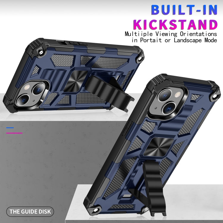 For iPhone 13 Pro Armor Shockproof TPU + PC Magnetic Protective Case with Holder