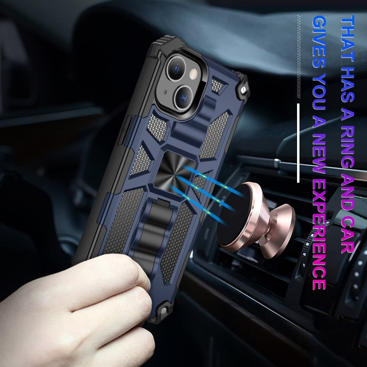 For iPhone 13 Pro Armor Shockproof TPU + PC Magnetic Protective Case with Holder