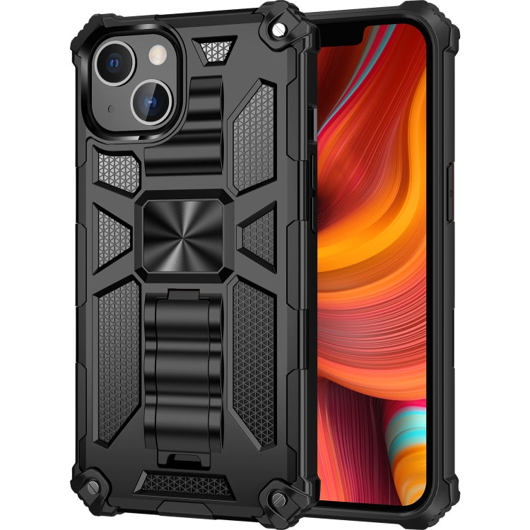 For iPhone 13 Pro Max Armor Shockproof TPU + PC Magnetic Protective Case with Holder