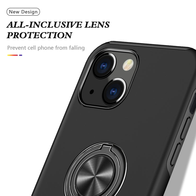 For iPhone 13 mini Magnetic Ring Kickstand Shockproof Phone Case
