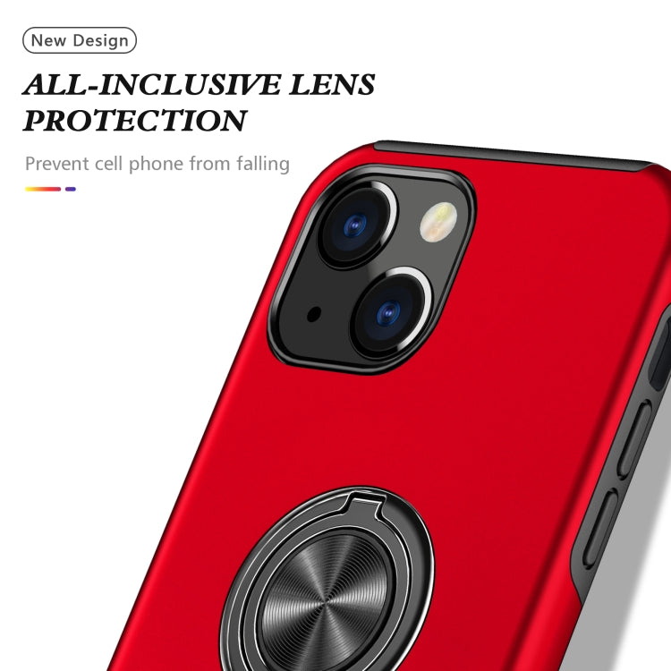 For iPhone 13 mini Magnetic Ring Kickstand Shockproof Phone Case