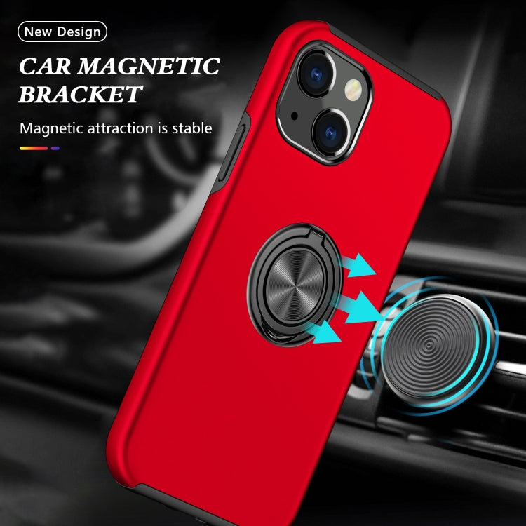 For iPhone 13 mini Magnetic Ring Kickstand Shockproof Phone Case