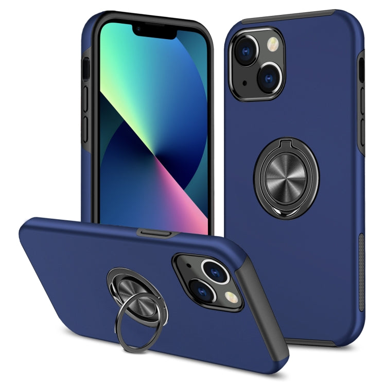 For iPhone 13 mini Magnetic Ring Kickstand Shockproof Phone Case