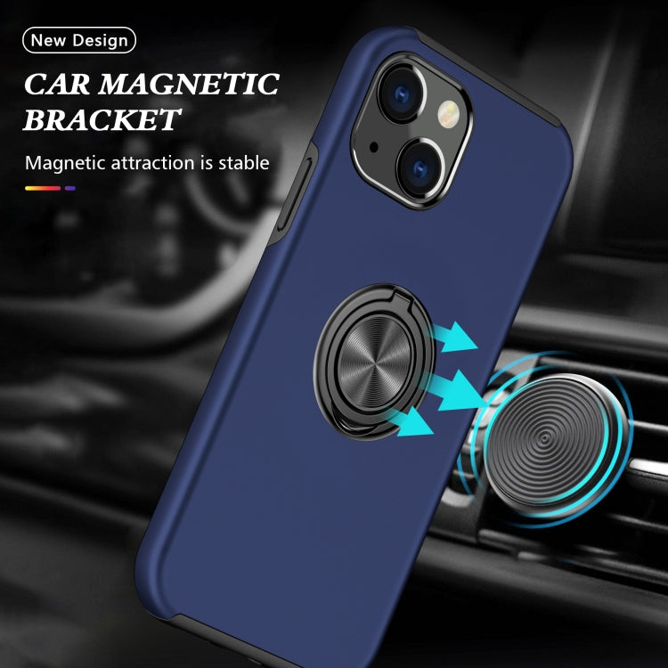 For iPhone 13 mini Magnetic Ring Kickstand Shockproof Phone Case