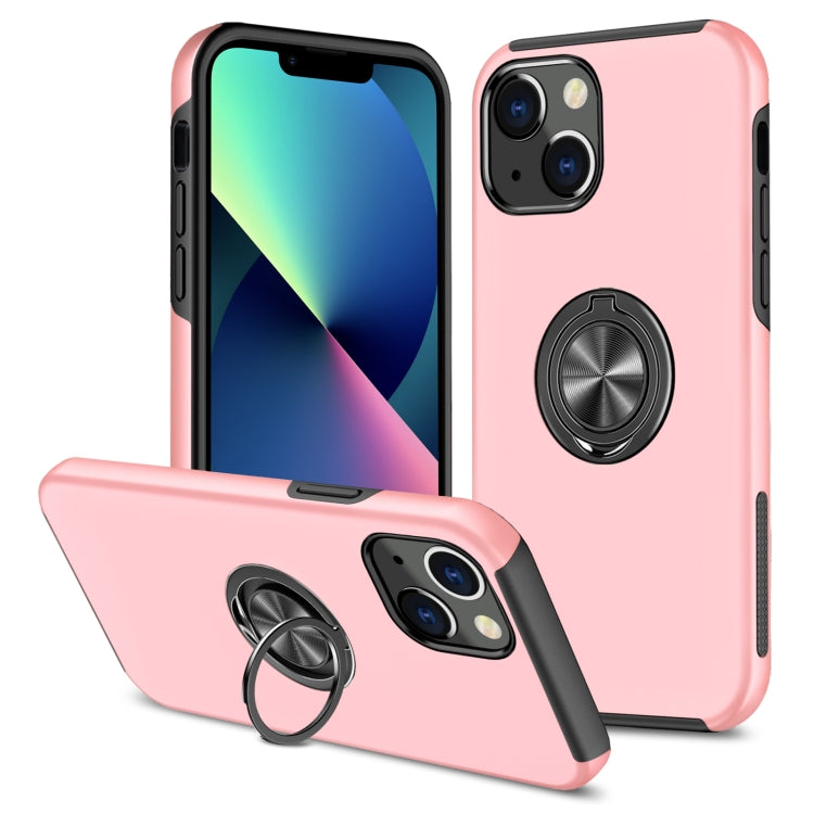 For iPhone 13 mini Magnetic Ring Kickstand Shockproof Phone Case