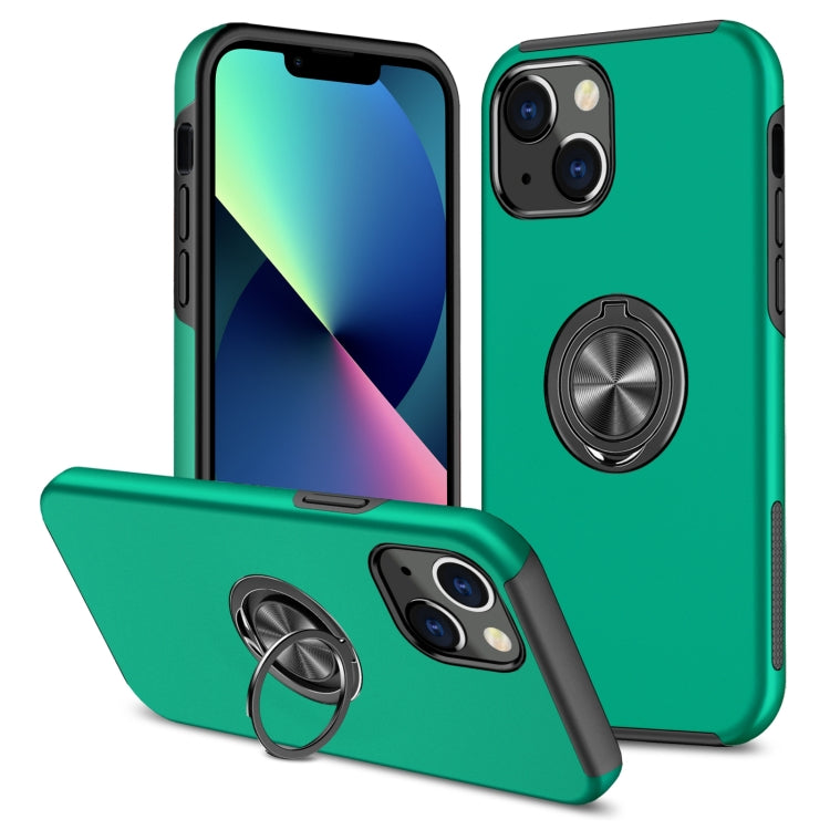 For iPhone 13 mini Magnetic Ring Kickstand Shockproof Phone Case