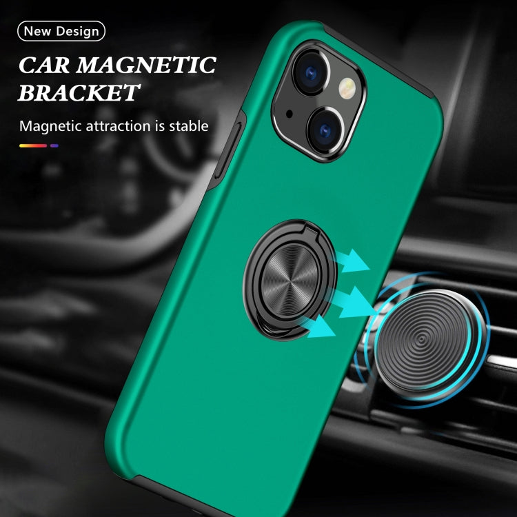 For iPhone 13 mini Magnetic Ring Kickstand Shockproof Phone Case
