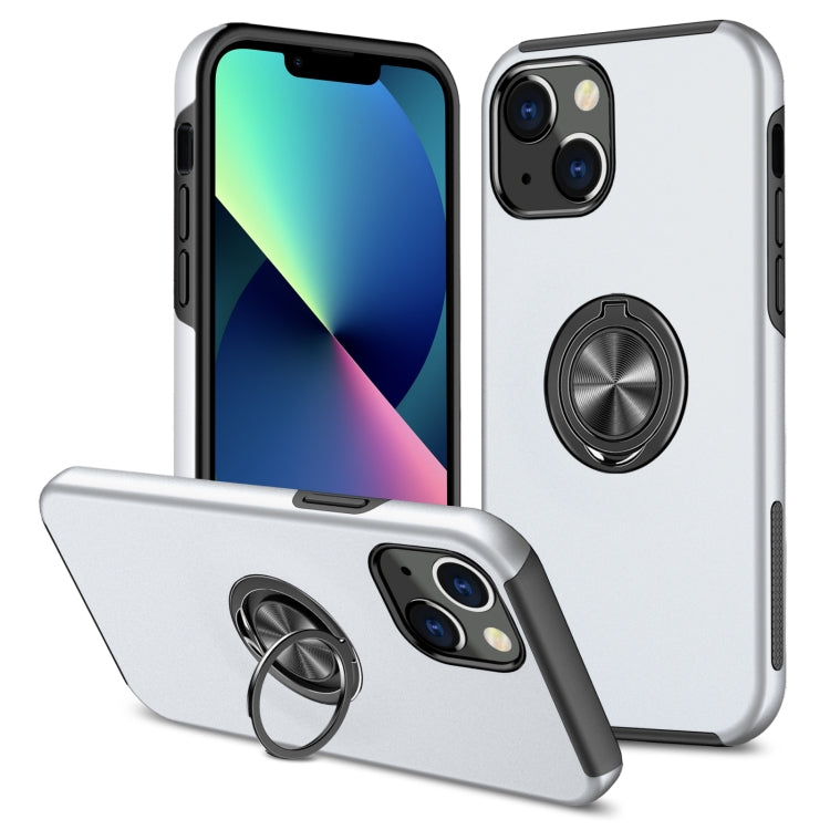 For iPhone 13 mini Magnetic Ring Kickstand Shockproof Phone Case