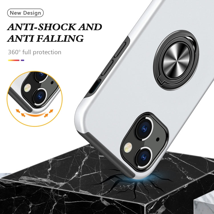 For iPhone 13 mini Magnetic Ring Kickstand Shockproof Phone Case