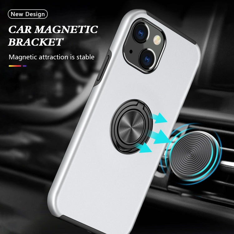 For iPhone 13 mini Magnetic Ring Kickstand Shockproof Phone Case
