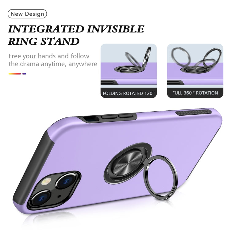 For iPhone 13 mini Magnetic Ring Kickstand Shockproof Phone Case