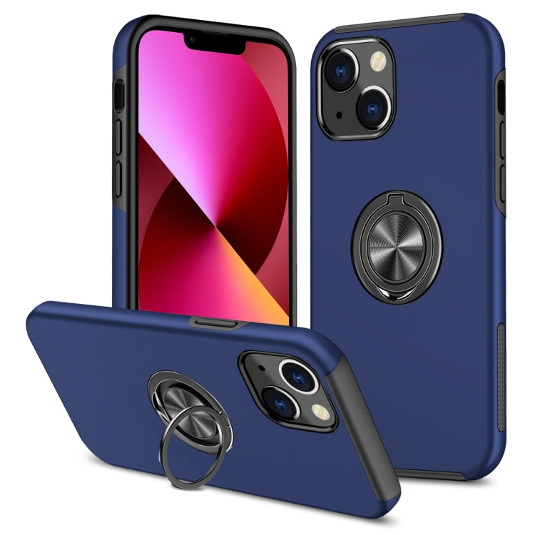 For iPhone 13 Magnetic Ring Kickstand Shockproof Phone Case